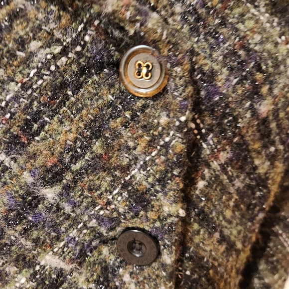 Desigual wool coat size 44 or Large gray/brown with subtle black metallic thread - Picture 10 of 14